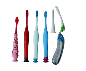 Various types of toothbrush handles